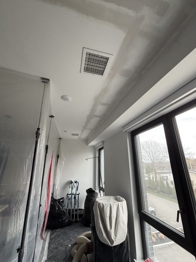 Apartment ceiling and HVAC finish, area protected