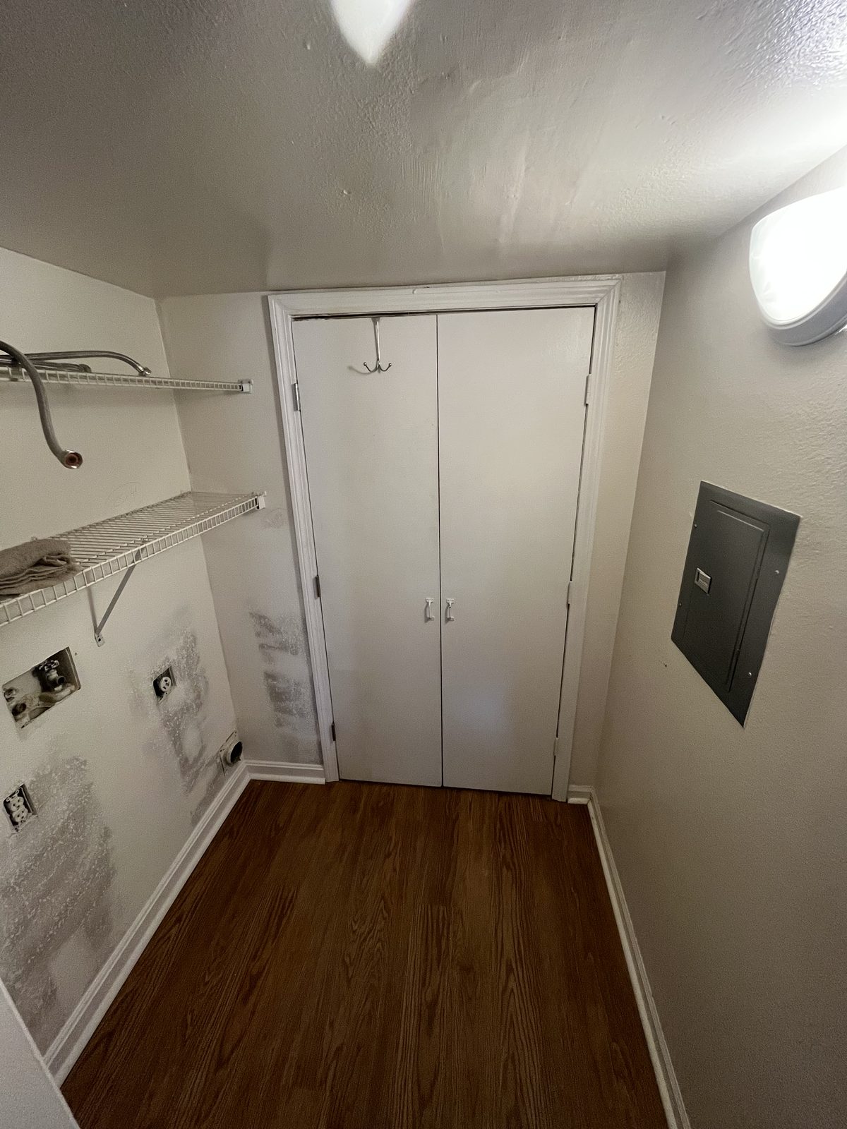 Finished utility and laundry closet