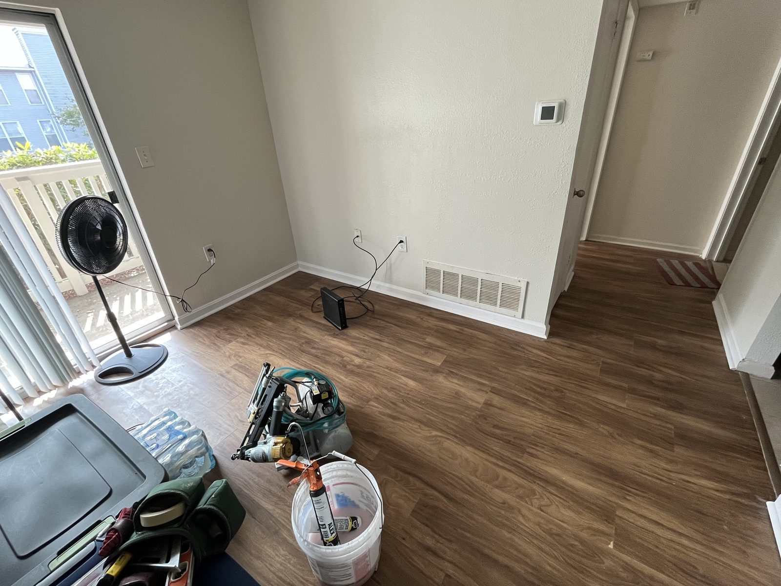 Wall rebuilt, finished and painted